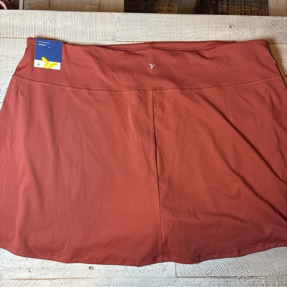 Old Navy Active Powersoft Skort Extra High Rise Go Dry Copper Red Womens Plus 3X - Picture 9 of 16